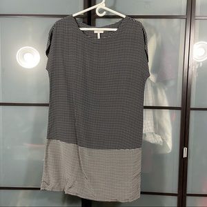 Joie grey and black print dress. Size S.
